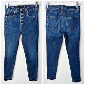 Veronica Beard Debbie High-Rise Skinny Jeans in Bright Blue